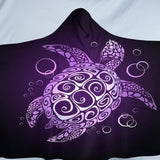 The Purple Turtle Twist Hooded Blanket