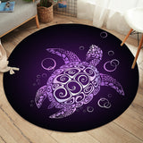 The Purple Turtle Twist Round Floor Mat