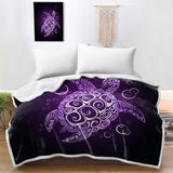 Purple Turtle Twist Bedspread Blanket