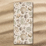 Brown Seashells Jumbo Beach Towel