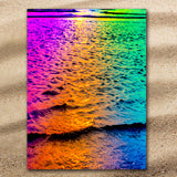 Rainbow Waves Jumbo Beach Towel