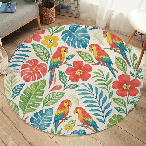 Classic Tropical Round Floor Mat