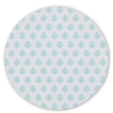 Coral Mint Round Floor Mat
