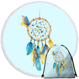 Dreams of Blue Round Beach Towel