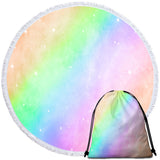 Rainbow Delight Round Beach Towel