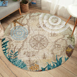 Nautical Round Floor Mat