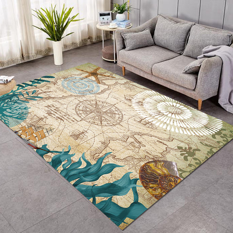 Nautical Chart Floor Mat