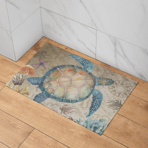 Sea Turtle Island Bath Mat