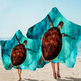 Sea Turtle Vibes Hooded Towel