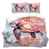 Sea Turtle Blossoms Doona Cover Set