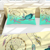 The Dreamcatcher and Sea Turtle Reversible Bed Cover Set