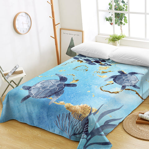 Golden Sea Turtle Bay Sheet Set