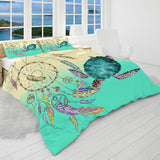 The Dreamcatcher and Sea Turtle Reversible Bed Cover Set