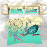 The Dreamcatcher and Sea Turtle Reversible Bed Cover Set