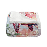 Sea Turtle Blossoms Soft Sherpa Blanket