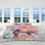 Sea Turtle Blossoms Reversible Bed Cover Set