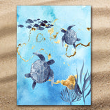 Golden Sea Turtle Bay Jumbo Beach Towel