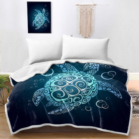 Black Turtle Twist Bedspread Blanket