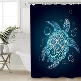 Black Turtle Twist Shower Curtain