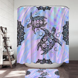 Rainbow Turtle Twist Shower Curtain