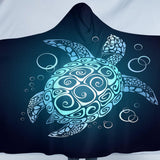 Black Turtle Twist Cosy Hooded Blanket