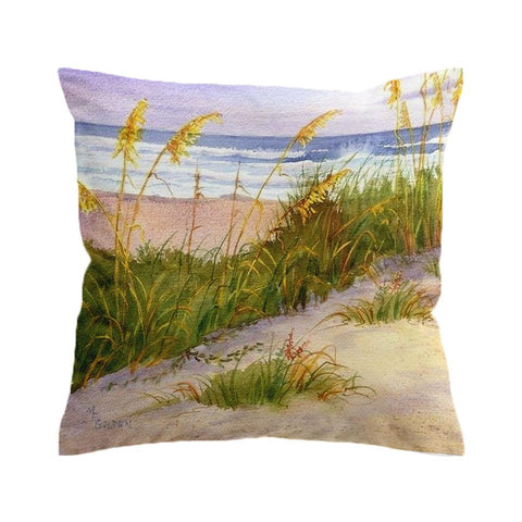 Seagrass Beach Painting 1 Outdoor Cushion Cover