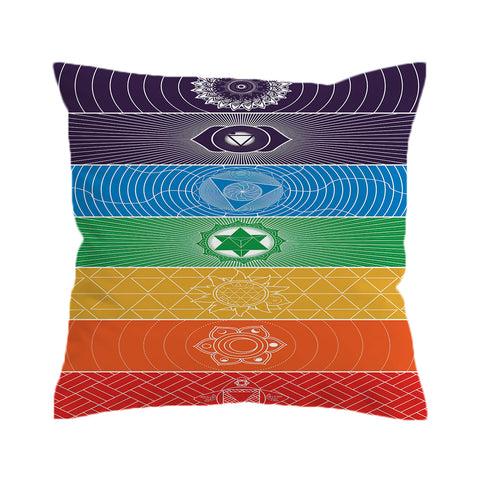 Chakra Yoga Cushion Cover