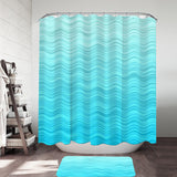 Waves of Blue Shower Curtain