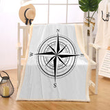 The Nautical Wind Rose Soft Sherpa Blanket