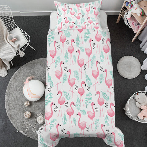 Flamingo Delight Toddler Bed Set