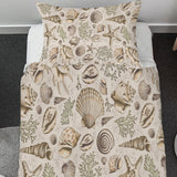 Brown Seashells Toddler Bed Set