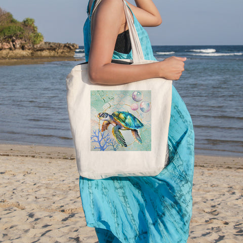 Dreamy Sea Turtle Beach Tote