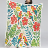 Classic Tropical Soft Sherpa Blanket