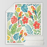 Classic Tropical Soft Sherpa Blanket