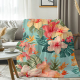 Hibiscus Passion Flannel Fleece Blanket