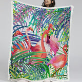 Flamingo Passion Soft Sherpa Blanket