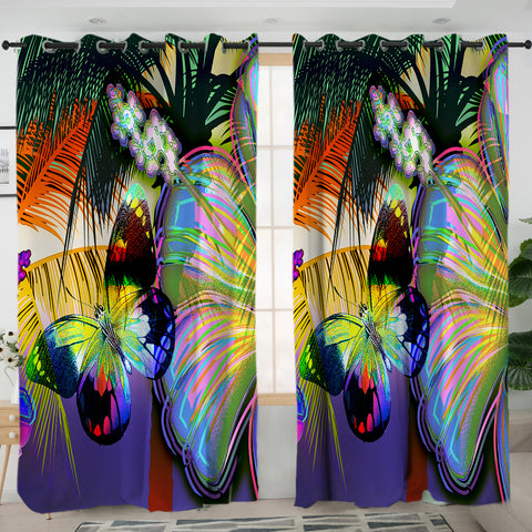 Tropical Butterfly Curtains