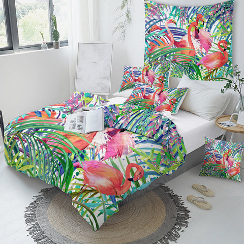 Flamingo Passion Quilt Cover Set