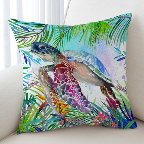 Tropical Sea Turtle Outdoor Cushion Cover