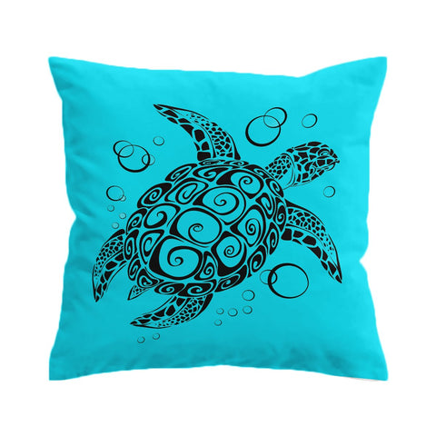 Turquoise Turtle Twist Outdoor Cushion Cover