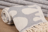 Grey Turtle Turkish Beach Towel