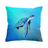 Turquoise Sea Turtle Outdoor Cushion Cover