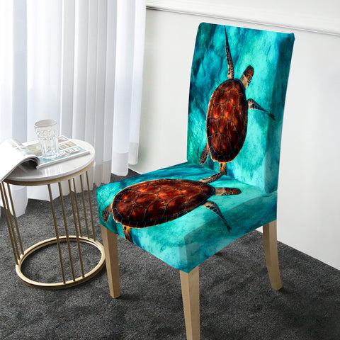 Sea Turtle Vibes Chair Cover