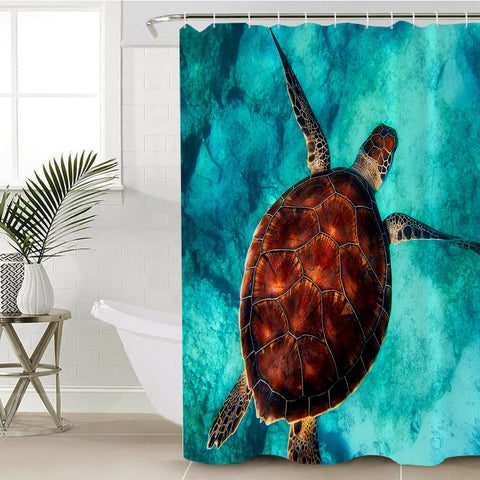 Sea Turtle Vibes Shower Curtain