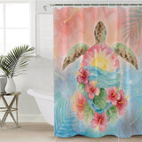 Sea Turtle Sunrise Shower Curtain