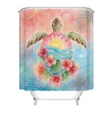 Sea Turtle Sunrise Shower Curtain