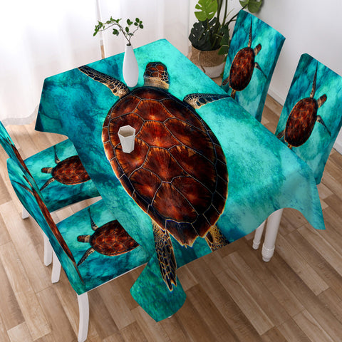 Sea Turtle Vibes Tablecloth