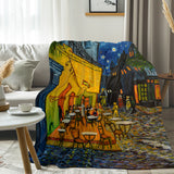 Van Gogh Cafe Terrace Flannel Fleece Blanket