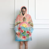 Sea Turtle Sunrise Wearable Blanket Hoodie