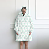 Coral Mint Wearable Blanket Hoodie